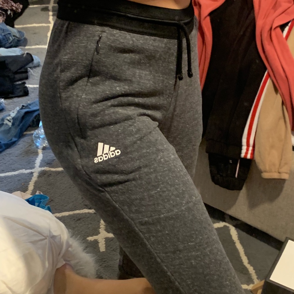 Adidas cropped grey sweatpants